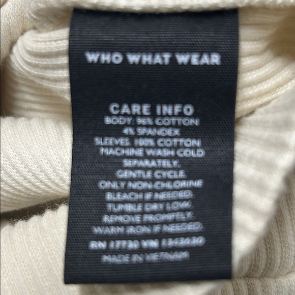 Who What Wear Cream Puff Sleeve Button-Up Cardigan Sweater Size Medium - Picture 6 of 7